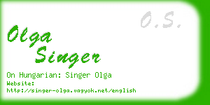 olga singer business card